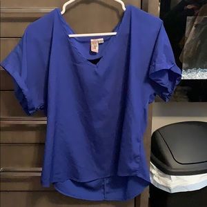 Polyester royal blue blouse